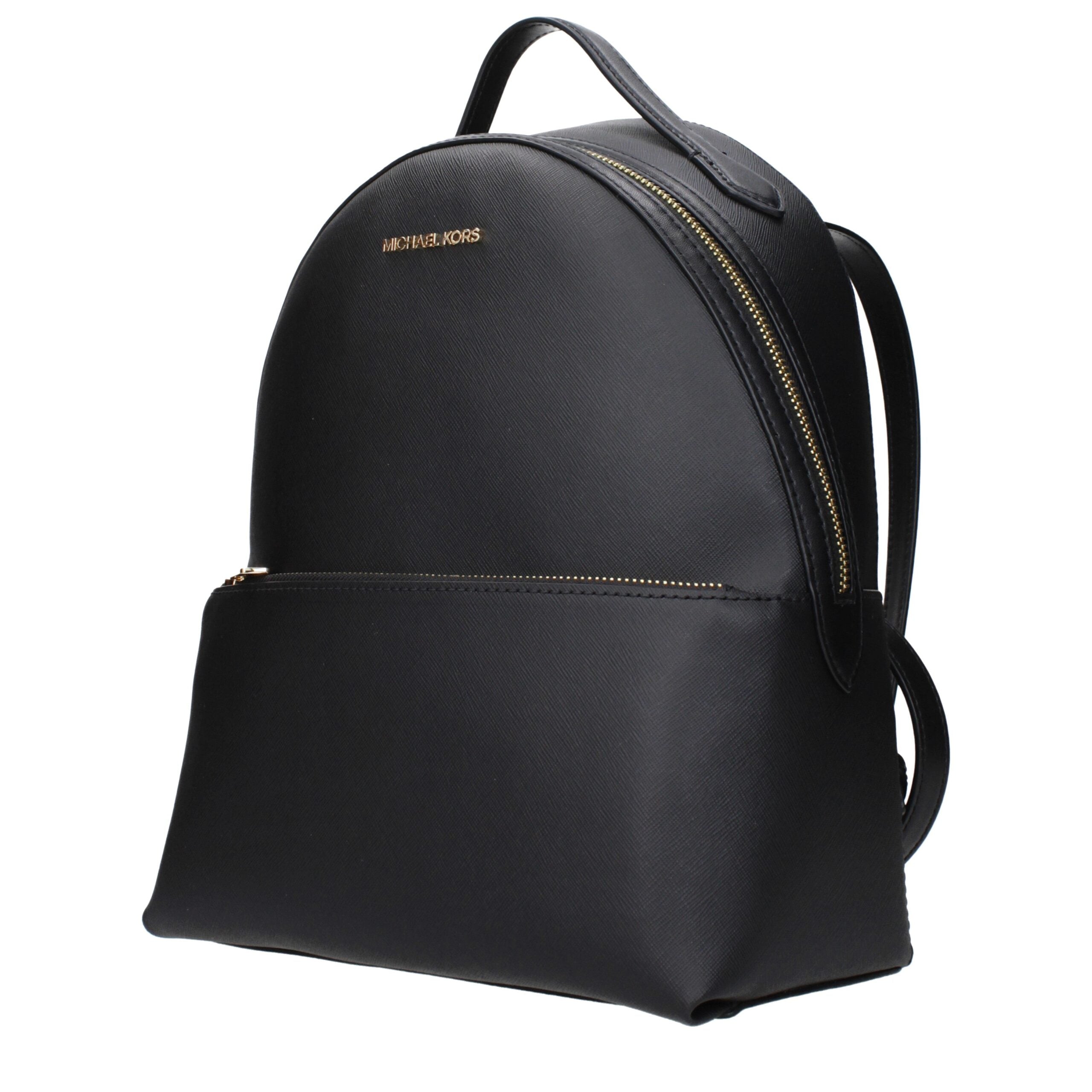 Michael Kors Black Leather Backpacks