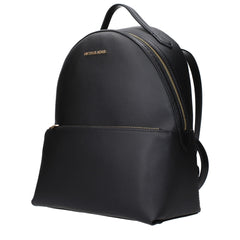 Michael Kors Black Leather Backpacks