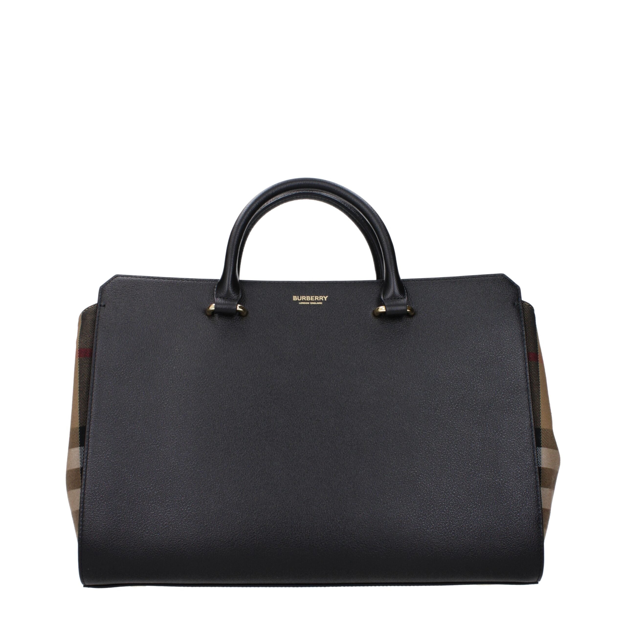 Burberry Black Leather Handbags