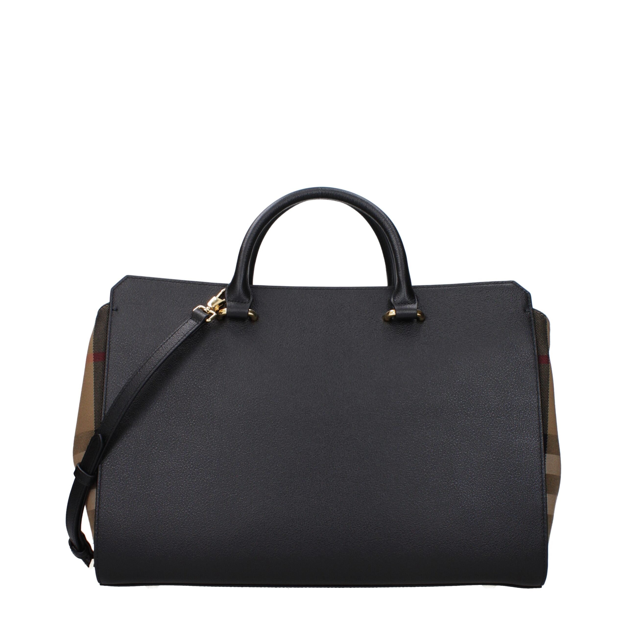 Burberry Black Leather Handbags