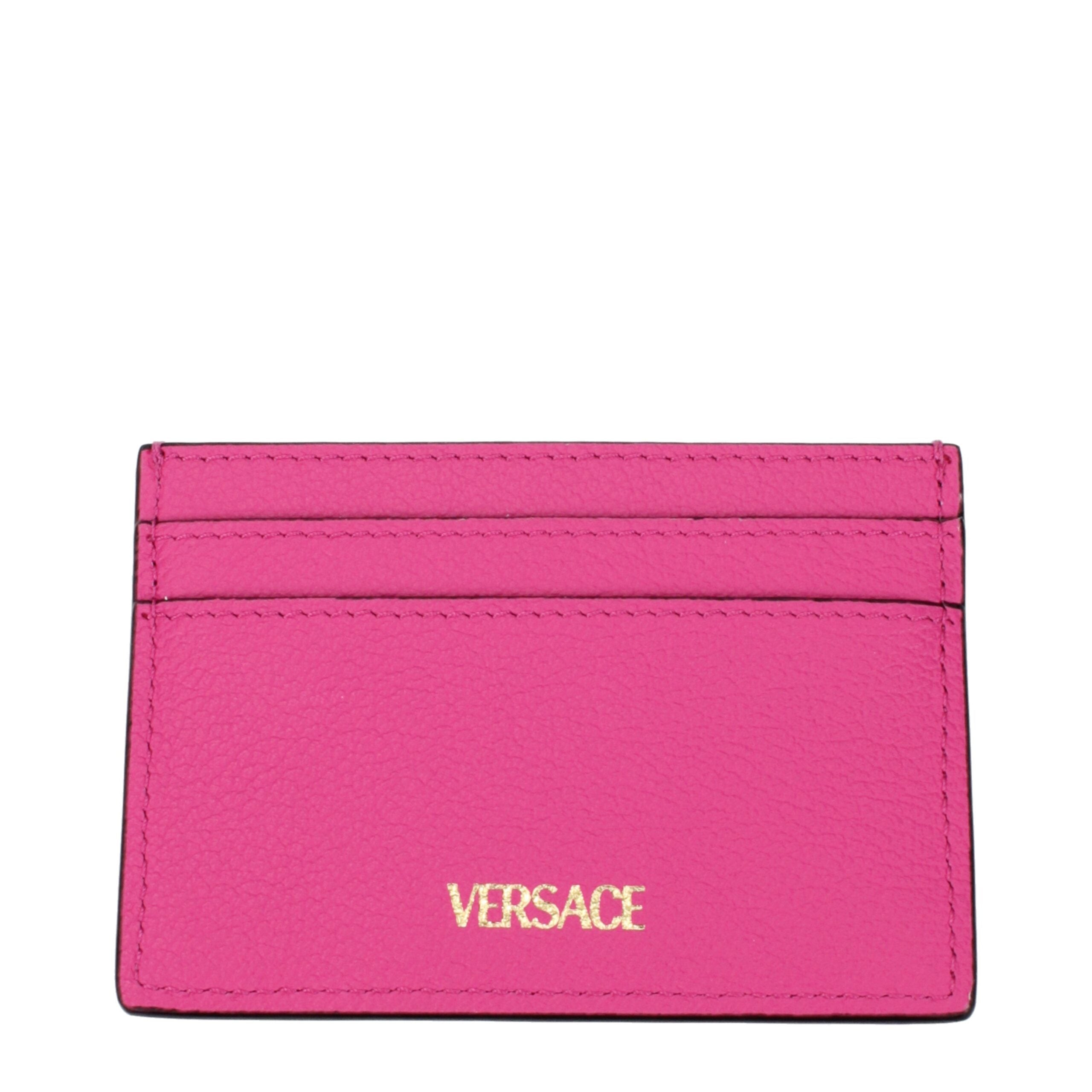 Versace Pink Leather Cardholders