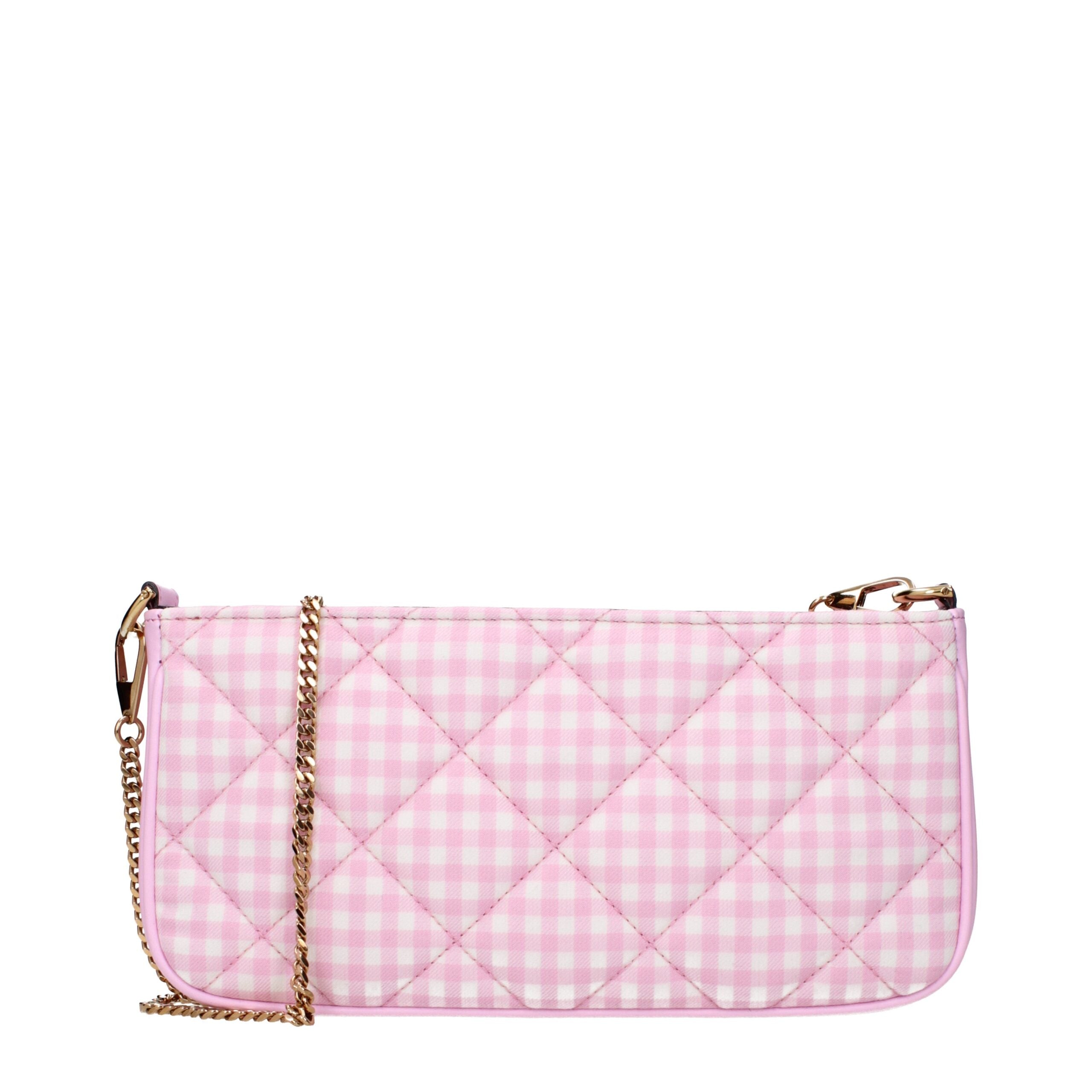 Versace Pink Fabric Shoulder Bags