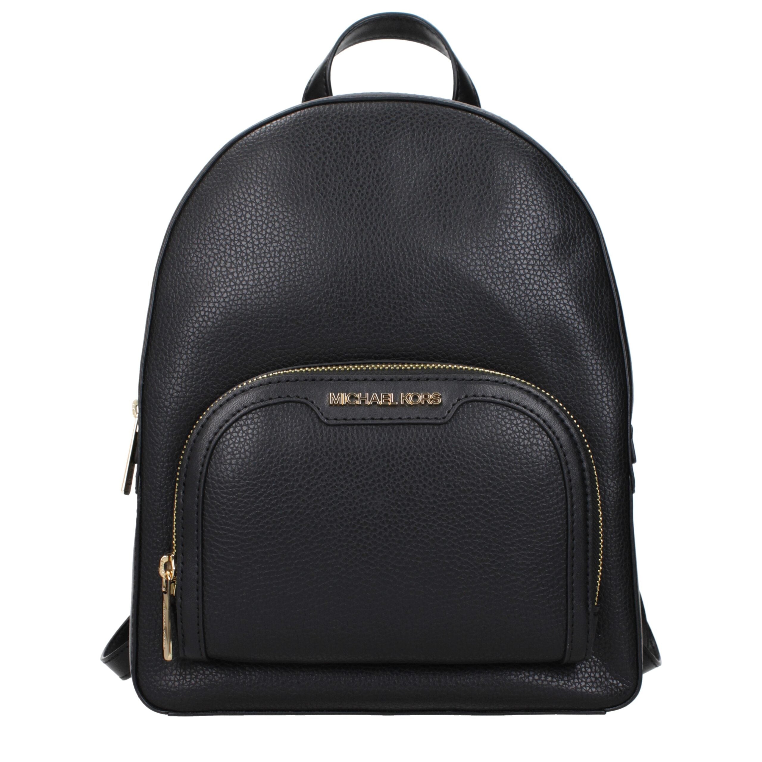 Michael Kors Black Leather Backpacks