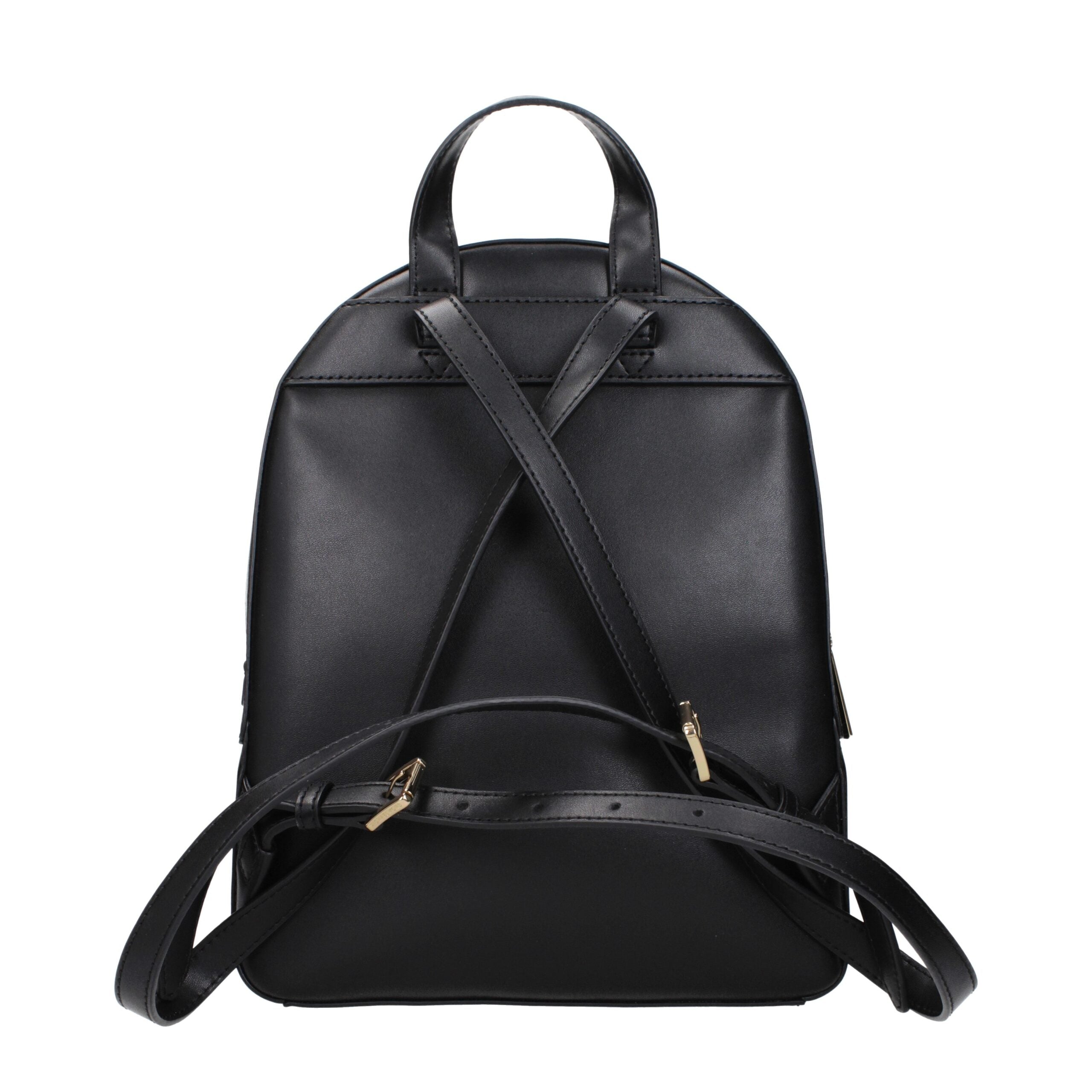 Michael Kors Black Leather Backpacks