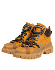 Bottines de randonnée orange à lacets Dolce &amp; Gabbana