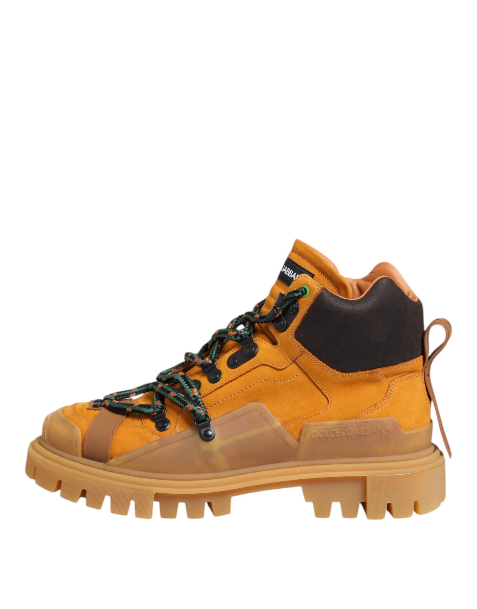 Bottines de randonnée orange à lacets Dolce &amp; Gabbana