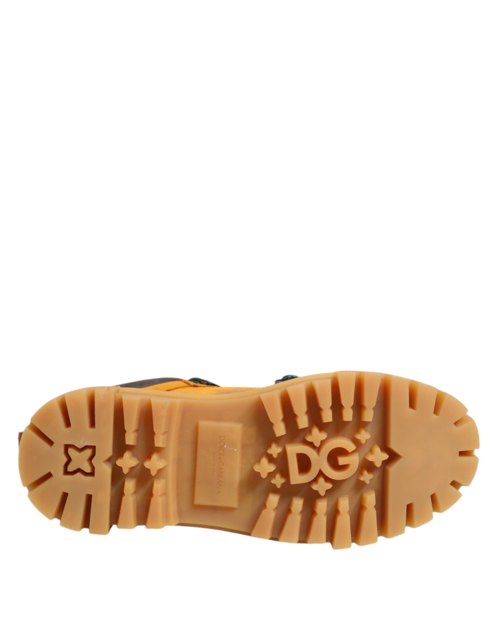 Bottines de randonnée orange à lacets Dolce &amp; Gabbana