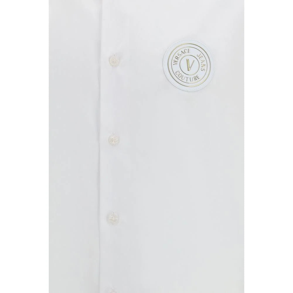 Versace Jeans White Cotton Shortsleeve Shirt - IT52 | XL
