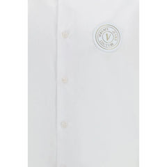Versace Jeans White Cotton Shortsleeve Shirt - IT52 | XL