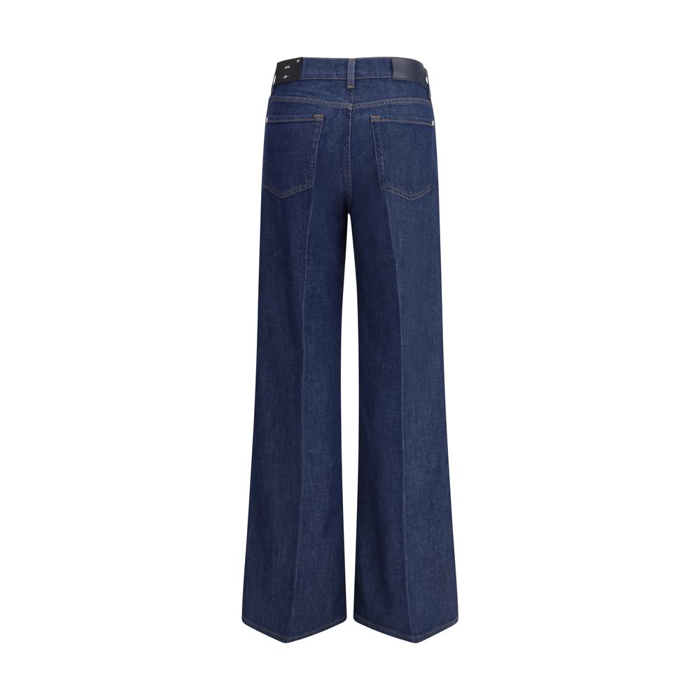 7FOR Jeans en coton bleu denim