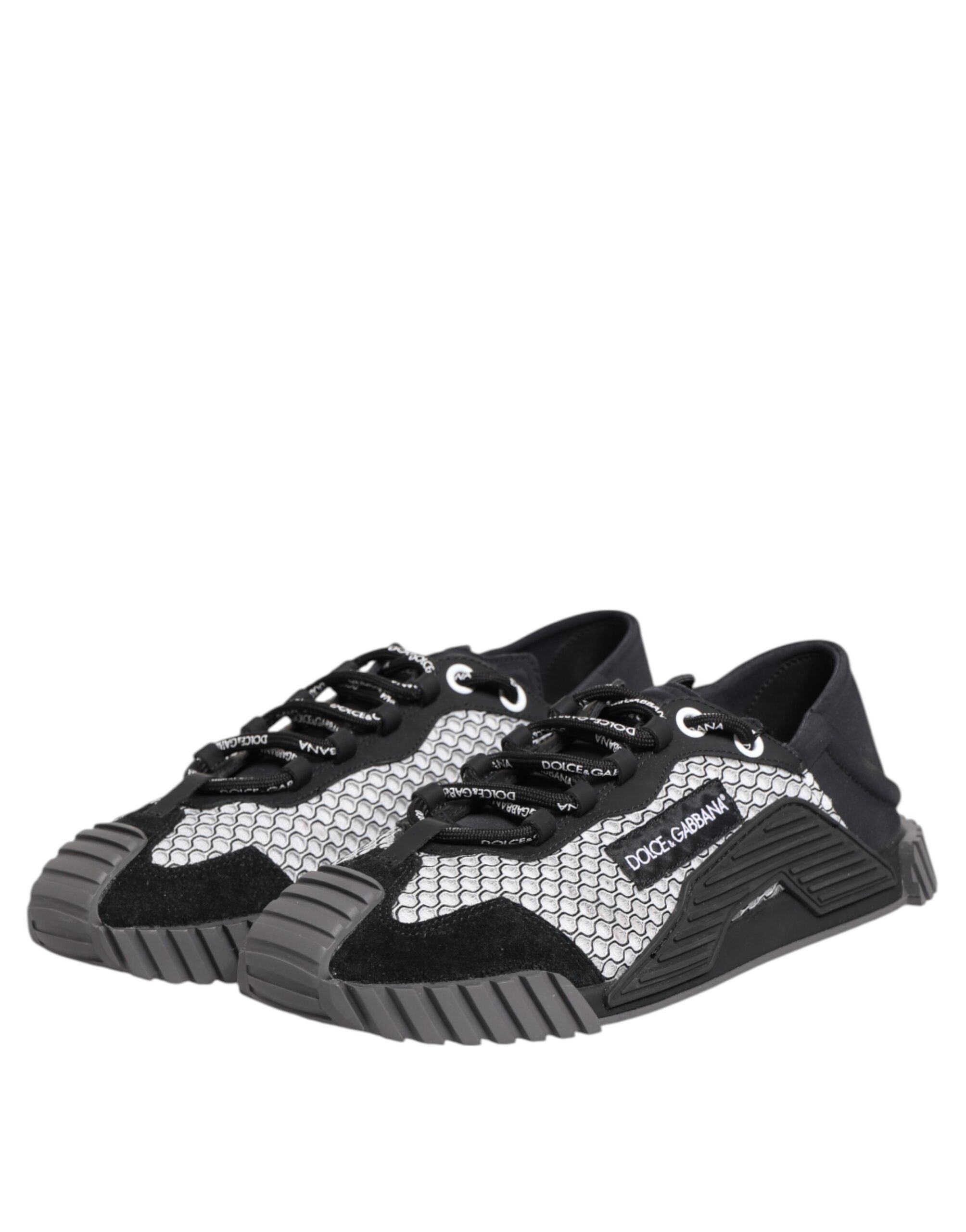 Dolce &amp; Gabbana Multicolor Lace Up Low Top NS1 Sneakers Schuhe