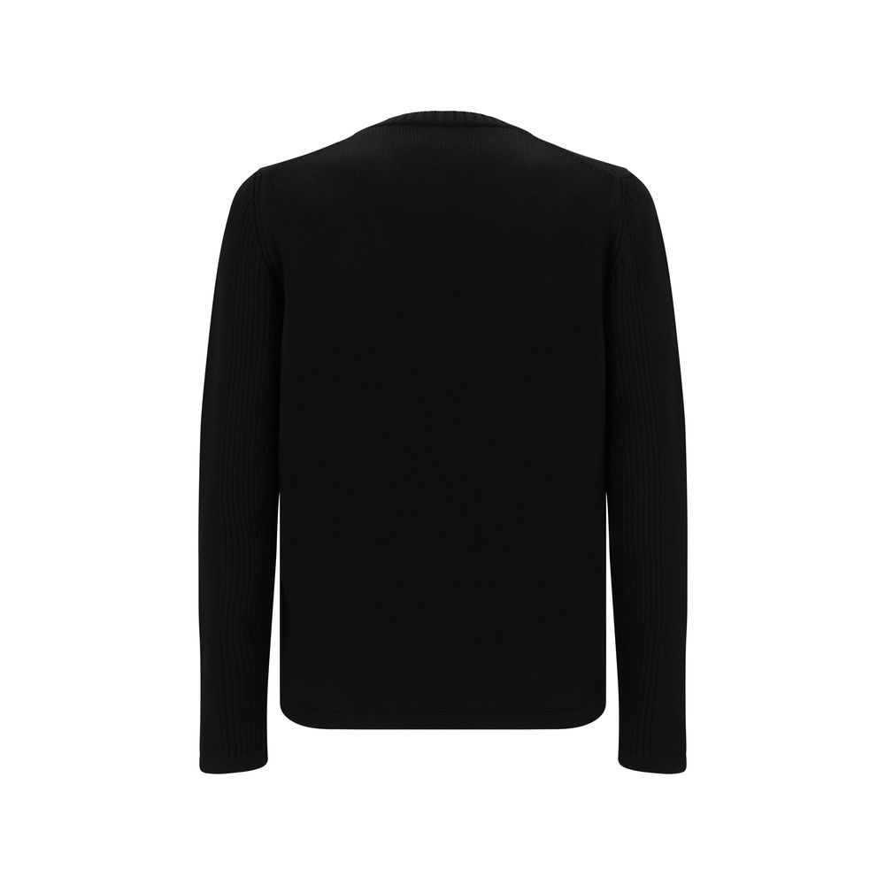Sweat-shirt en laine polaire noire Prada