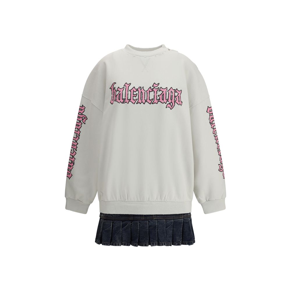 Balenciaga Sweatshirtkleid mit Logo