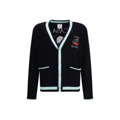 Cardigan brodé en laine mérinos Casablanca