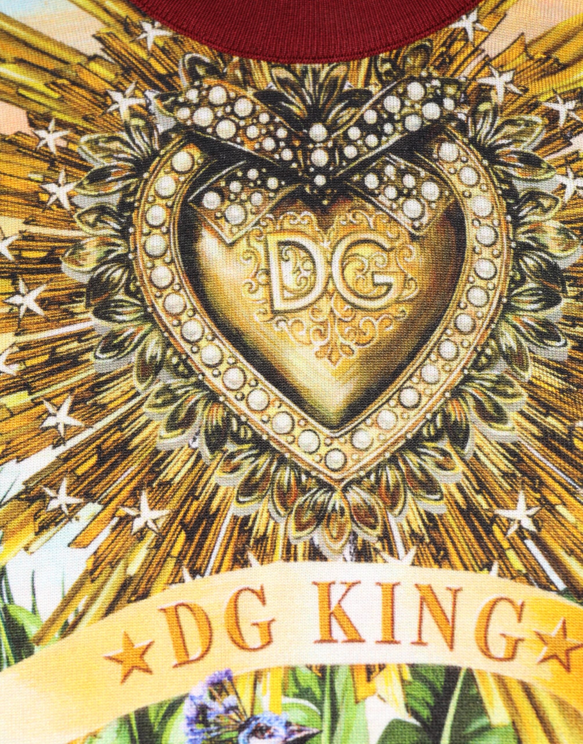 Pull en soie Dolce &amp; Gabbana Tropical Heart Crown