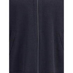 Thom Browne Double Face Full Zip Up Cardigan In Meri