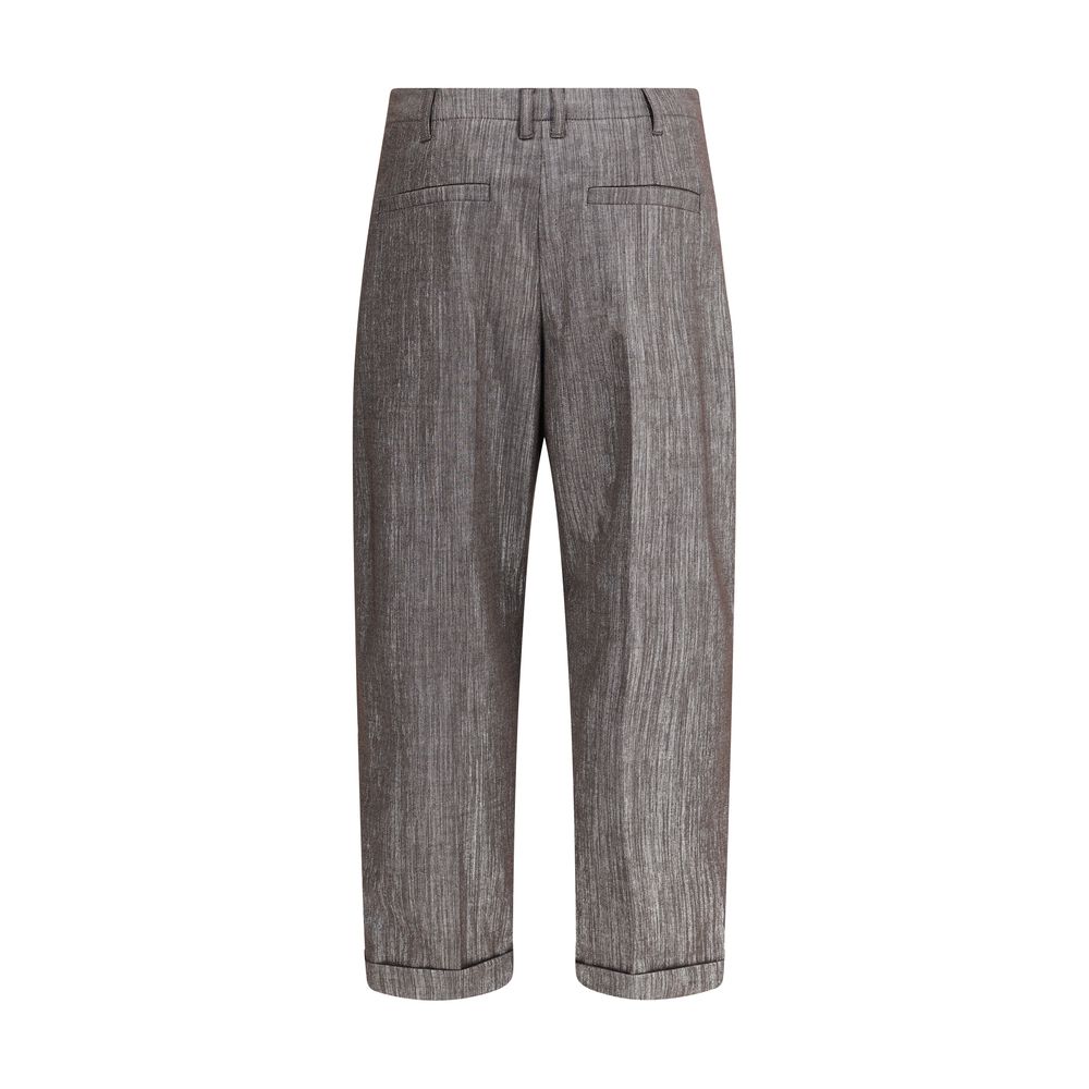 Brunello Cucinelli Pantalon effet Lurex