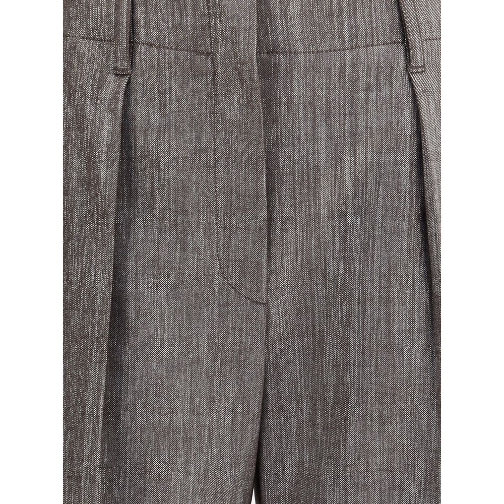 Brunello Cucinelli Pantalon effet Lurex