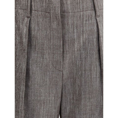 Brunello Cucinelli Pantalon effet Lurex