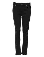 Jean skinny en coton noir Dolce &amp; Gabbana taille mi-haute 