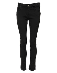Jean skinny en coton noir Dolce &amp; Gabbana taille mi-haute 
