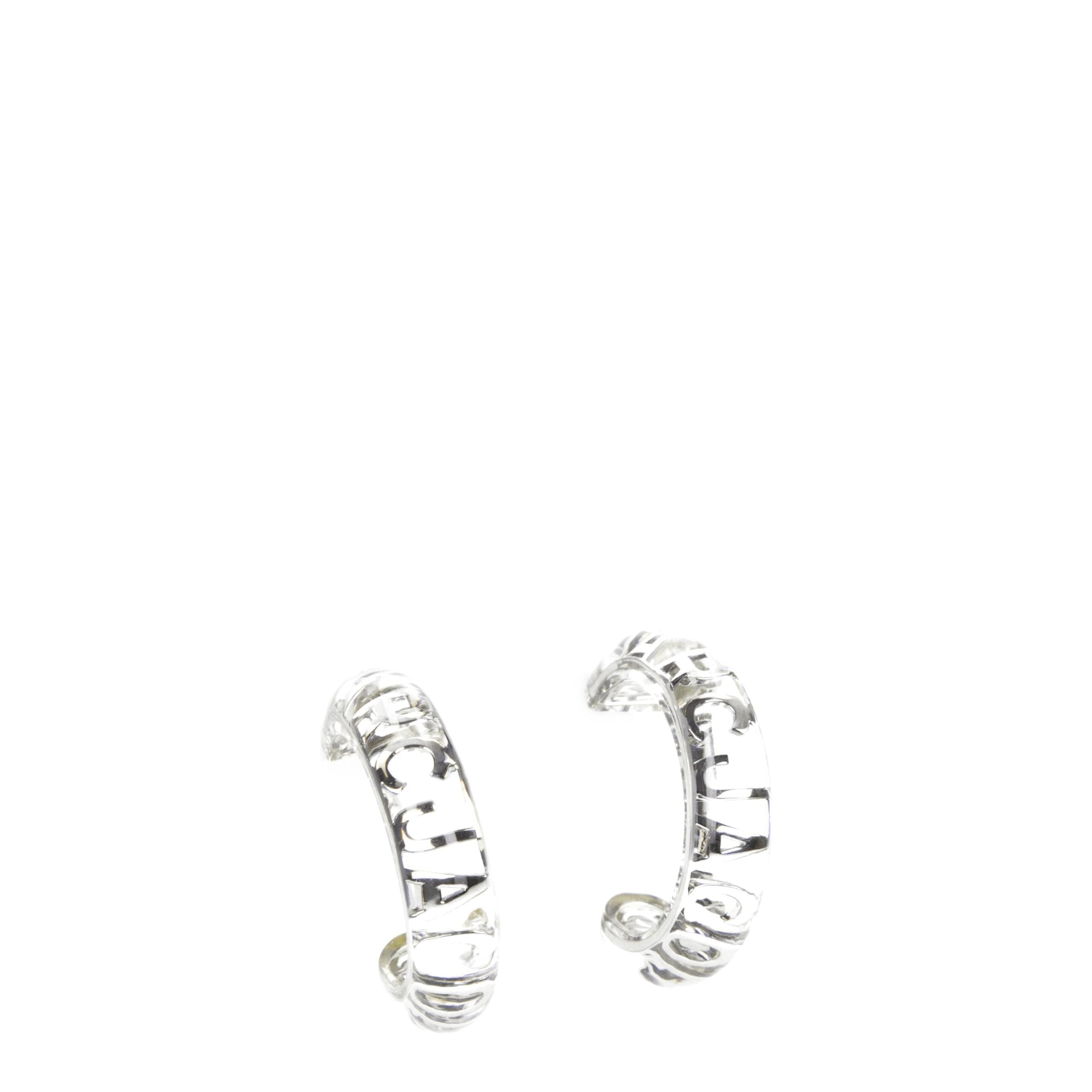 Boucles d'oreilles en plastique transparent Marc Jacobs