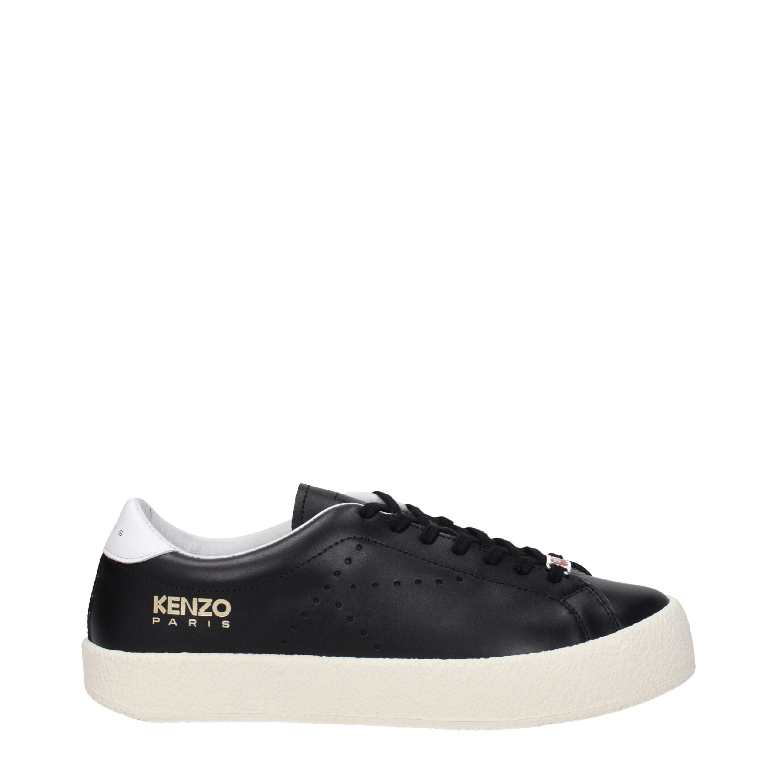 Kenzo Black Leather Low Tops
