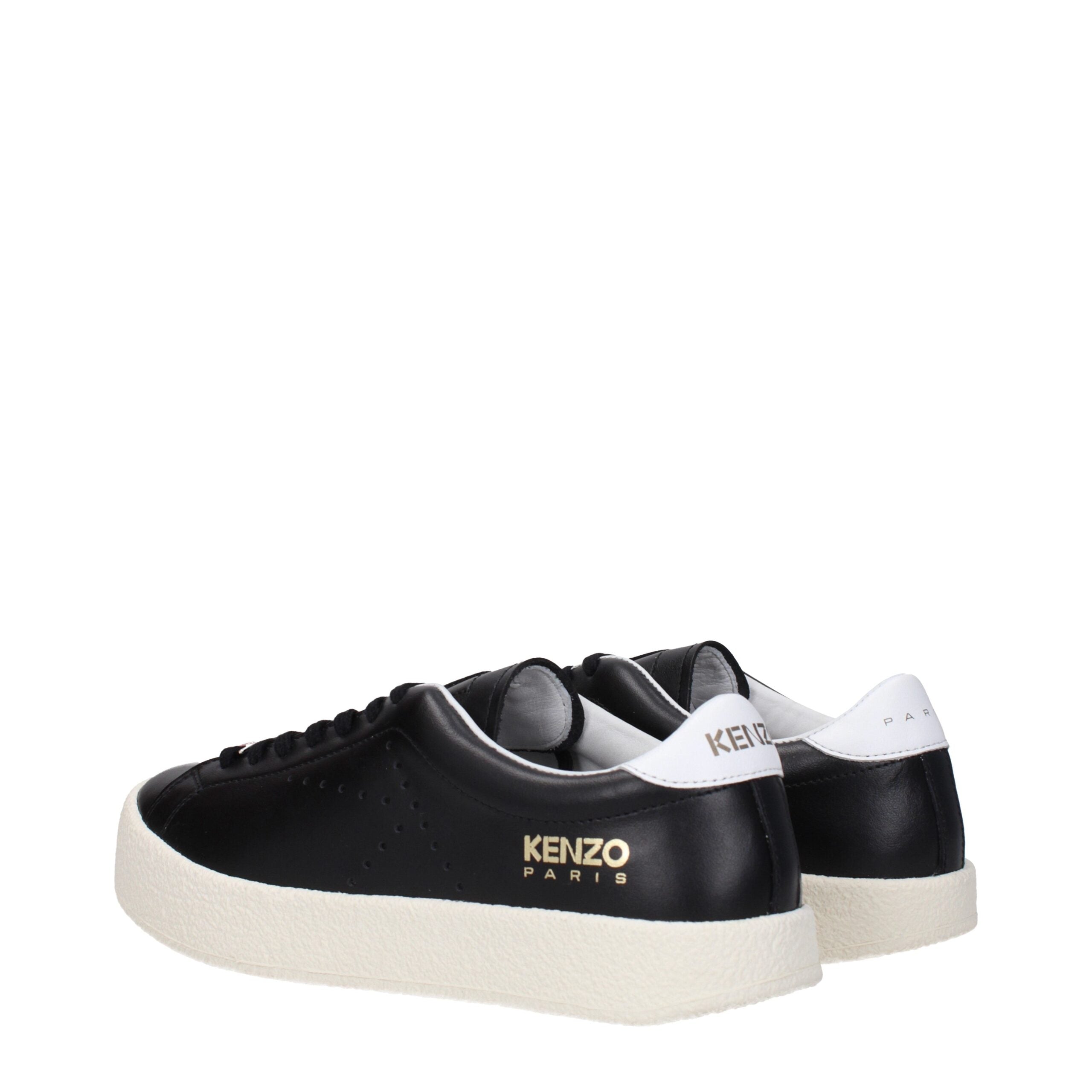 Kenzo Black Leather Low Tops