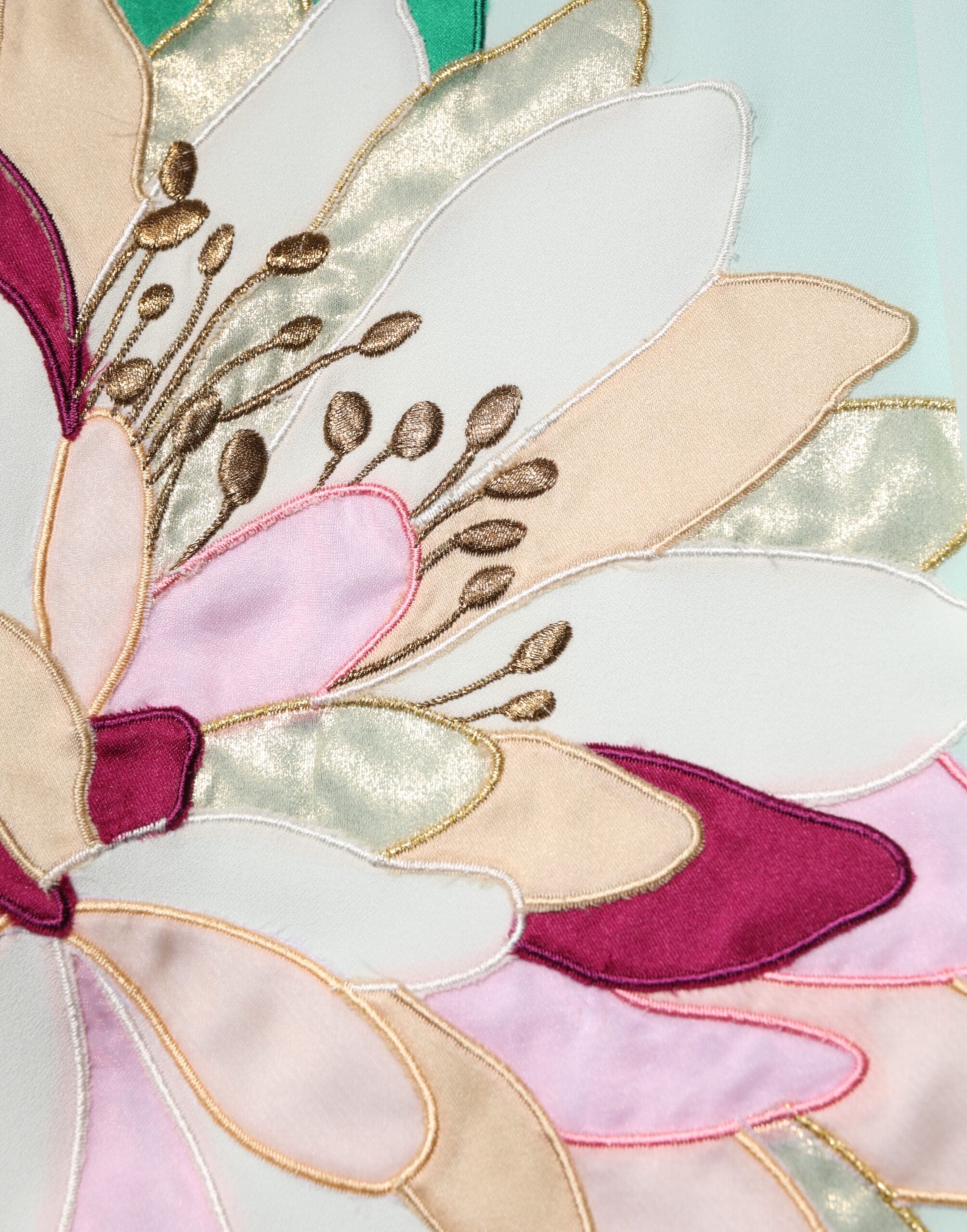 Dolce &amp; Gabbana Grüne, geblümte, gerade geschnittene Pyjamahose mit Gummizug