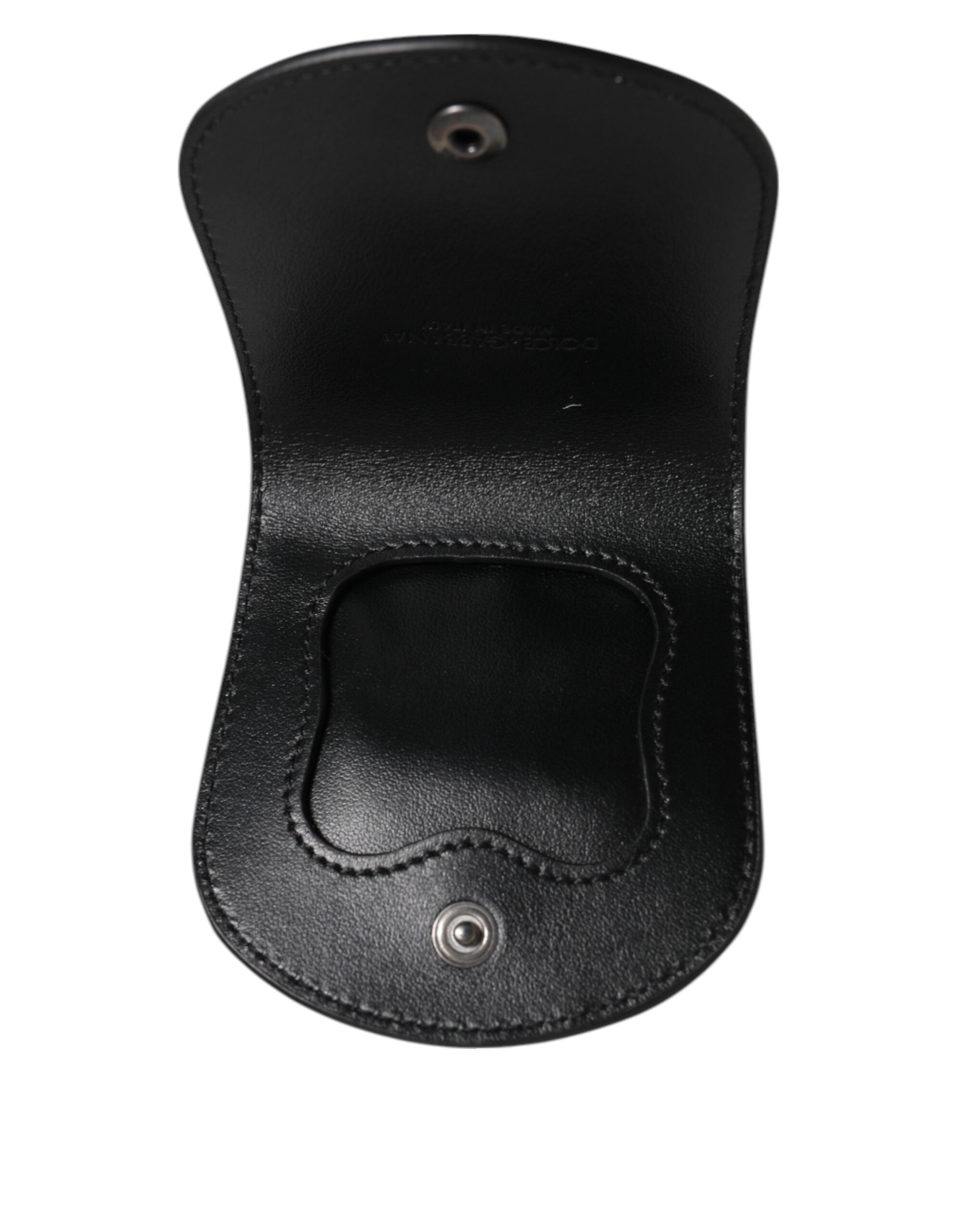 Dolce &amp; Gabbana Münz-Kondomhülle aus schwarzem exotischem Leder, Geldbörse