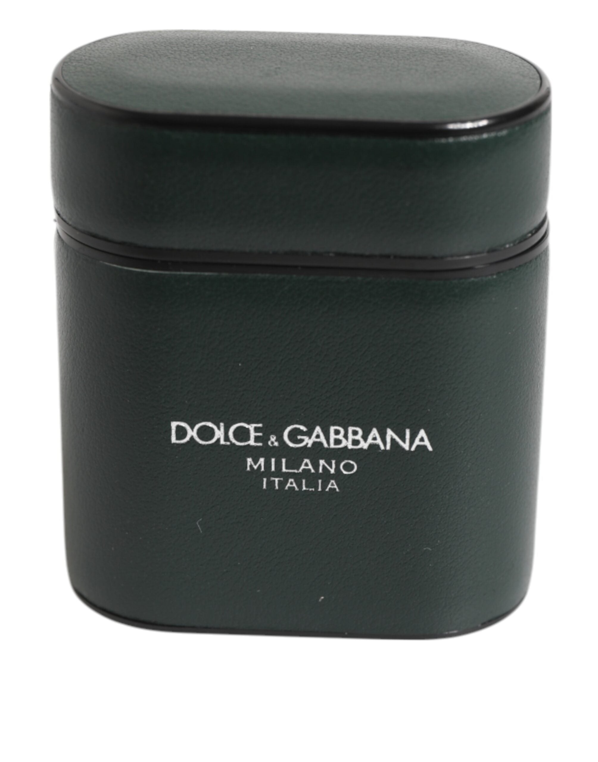 Étui à rabat Dolce &amp; Gabbana en cuir noir avec logo imprimé pour AirPods homme