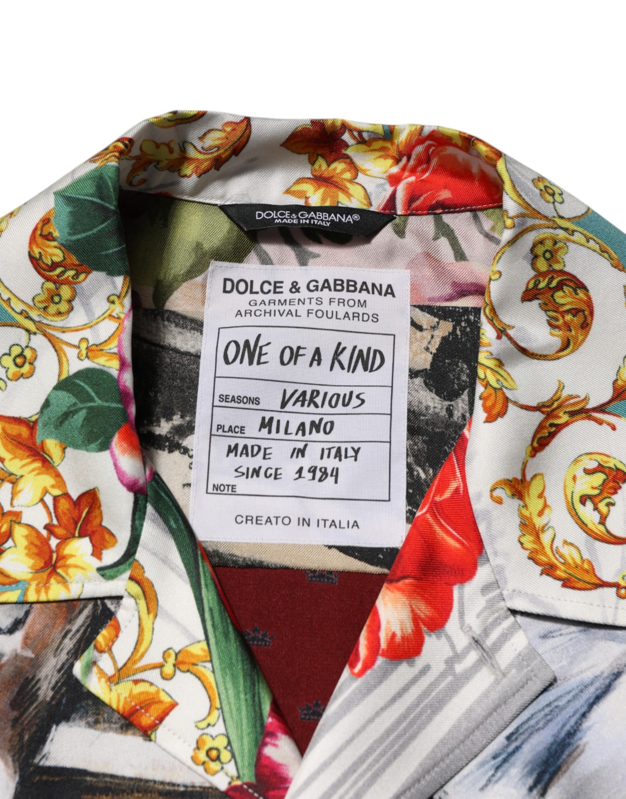Chemise décontractée hawaïenne à imprimé coquillage multicolore Dolce &amp; Gabbana