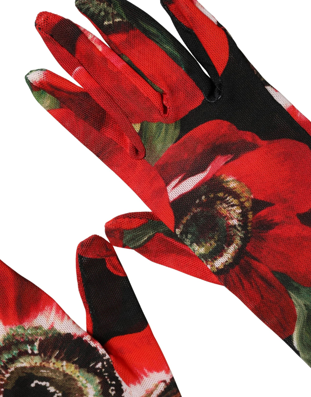 Dolce & Gabbana Multicolor Floral Print Elbow Length Women Gloves - 7|S