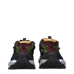 Versace Mehrfarbige Leder-Sportsneaker