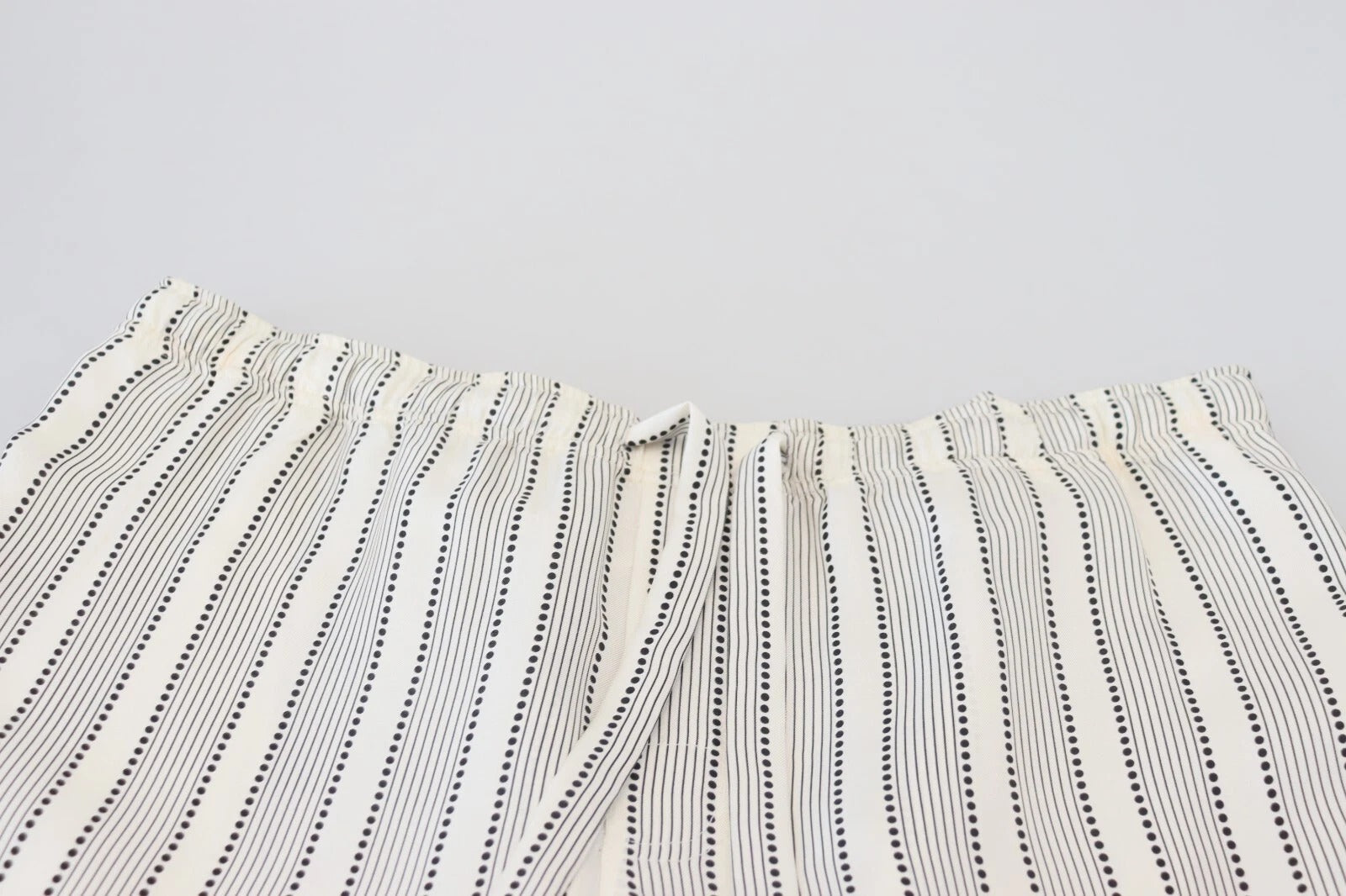 Pantalon de détente en soie à rayures blanches Dolce &amp; Gabbana