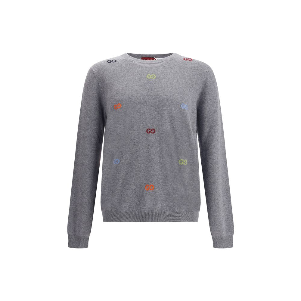 Gucci Multicolor Logo Kaschmir Pullover