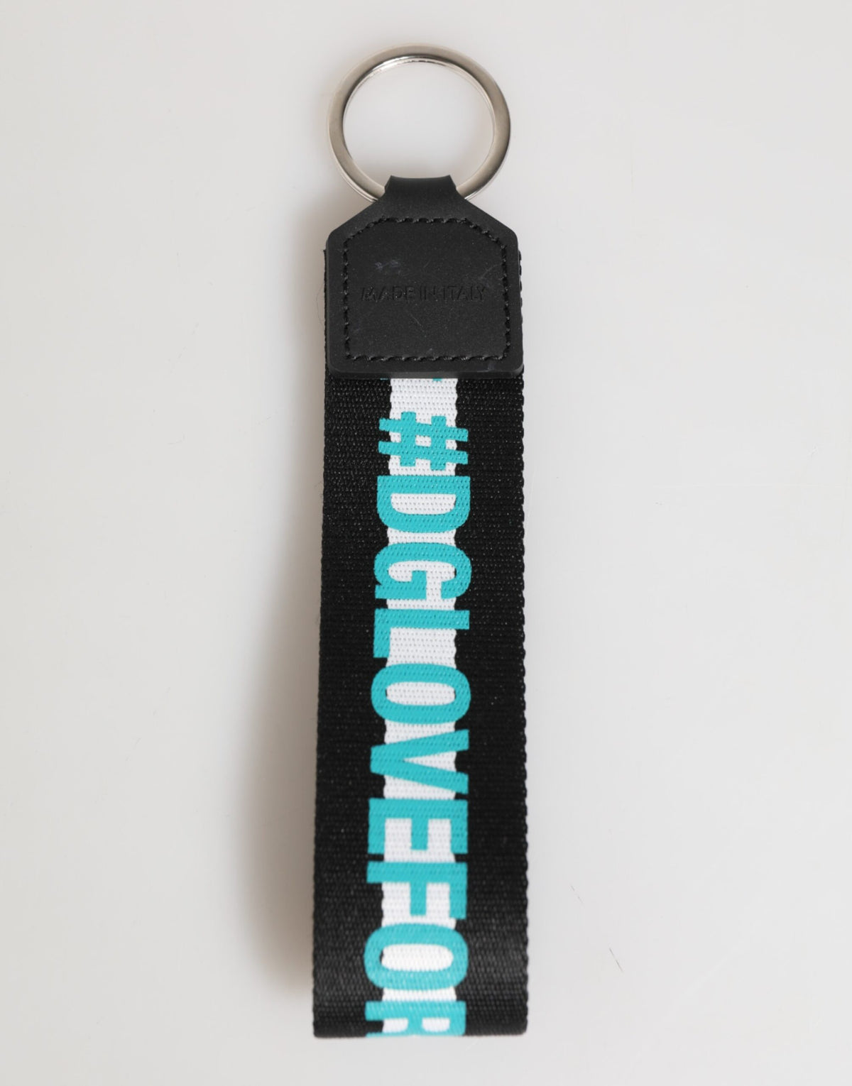 Dolce &amp; Gabbana Schlüsselanhänger mit mehrfarbigem Logo aus Polyester und Messing