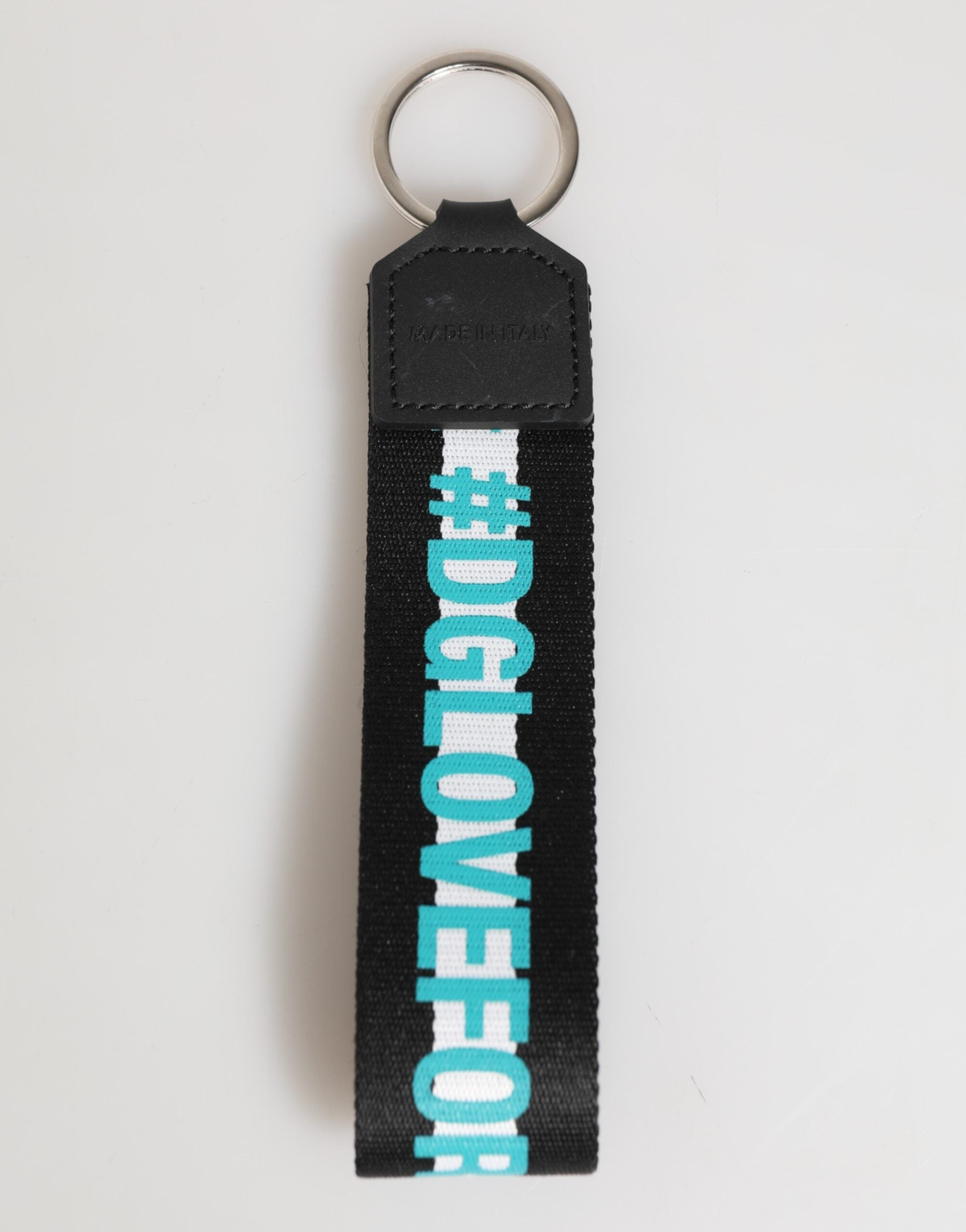 Dolce &amp; Gabbana Schlüsselanhänger mit mehrfarbigem Logo aus Polyester und Messing