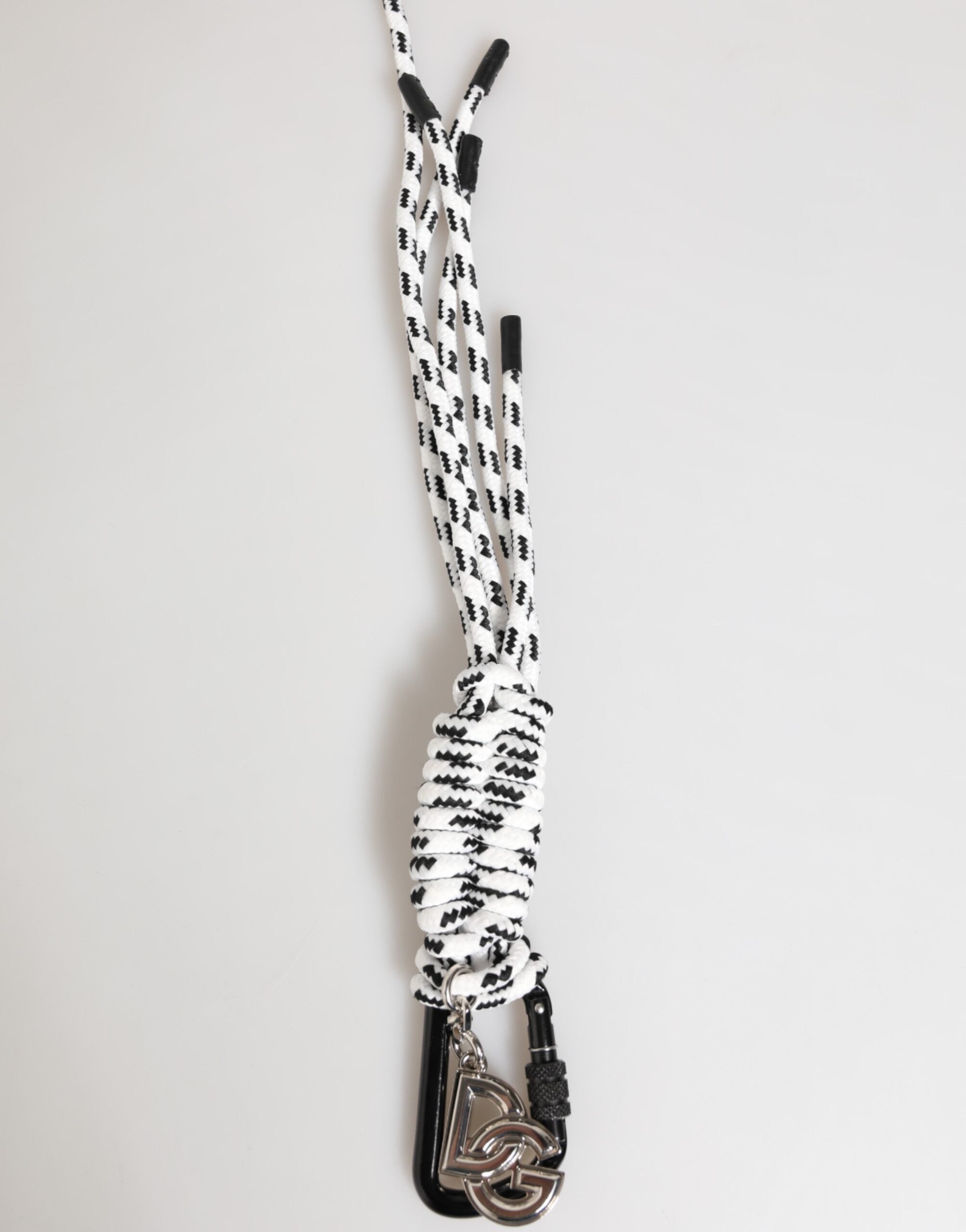 Dolce &amp; Gabbana Schlüsselanhänger mit mehrfarbigem Polyesterband und DG-Logo