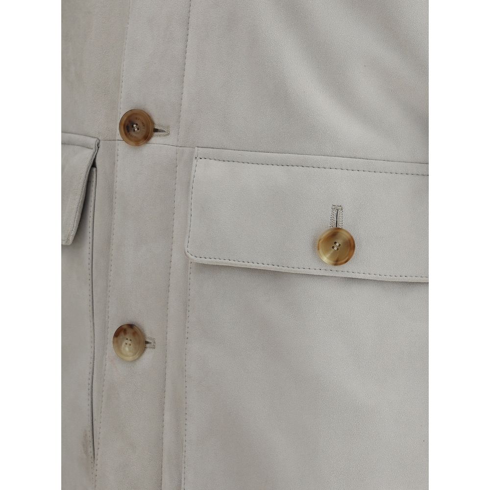 Brunello Cucinelli Veste en daim