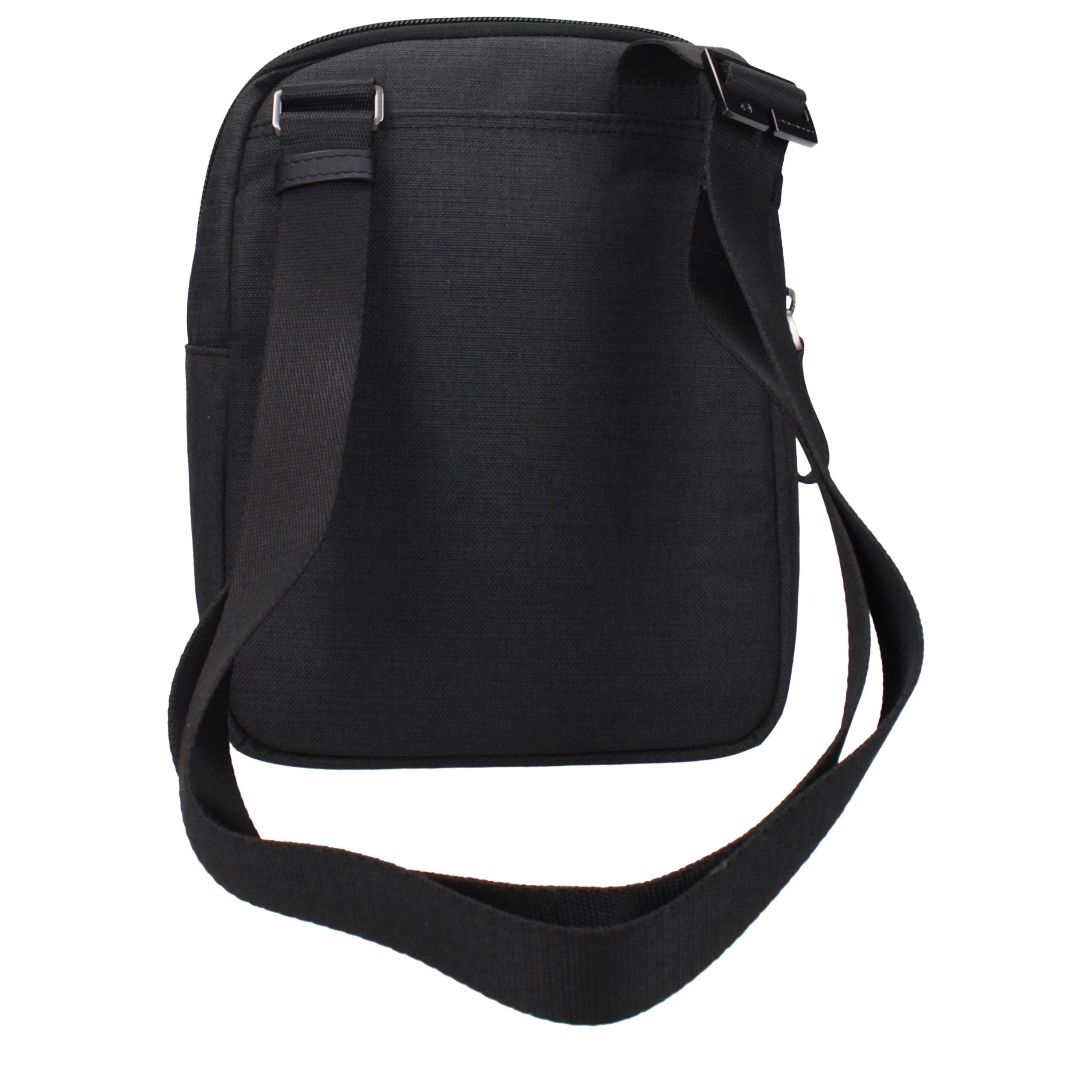 Piquadro Black Fabric Crossbody Bags