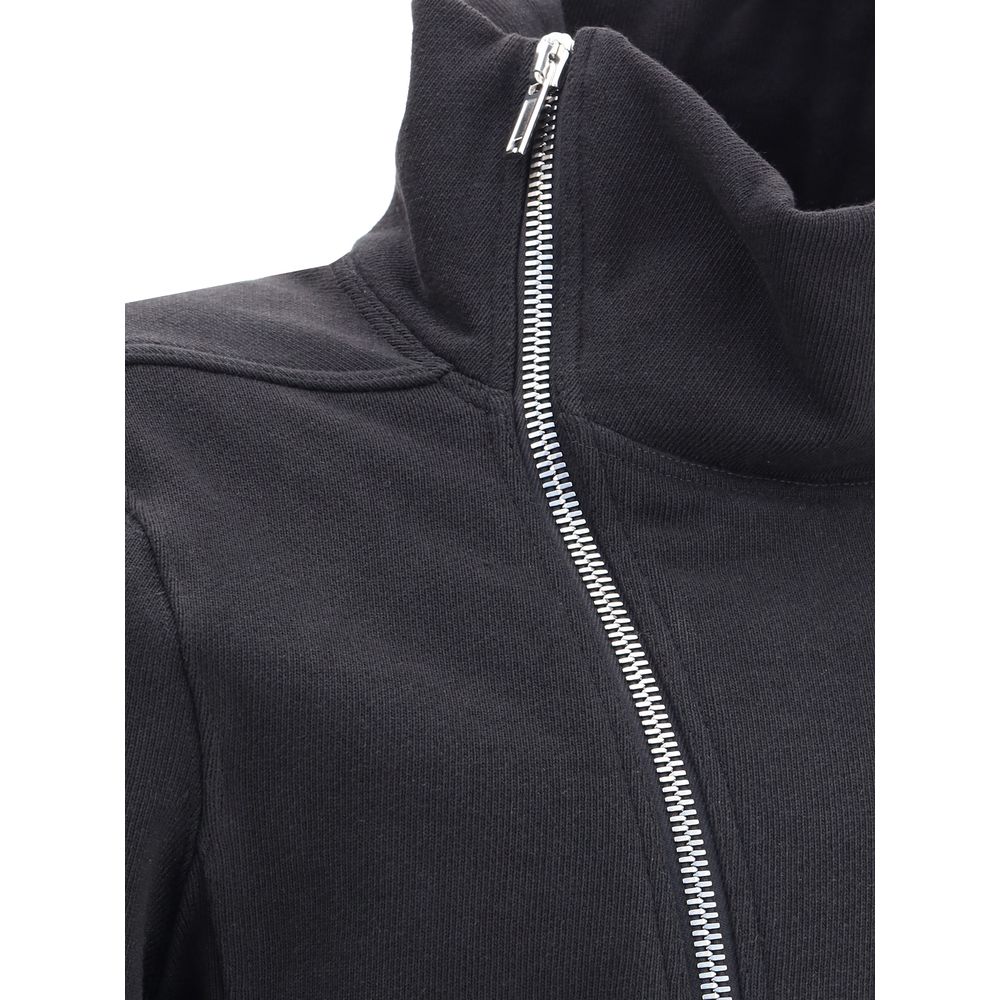 Rick Owens Schwarze Baumwolljacke in voller Länge
