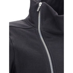 Rick Owens Schwarze Baumwolljacke in voller Länge