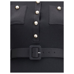 Selbstporträt Langes Rippenkleid