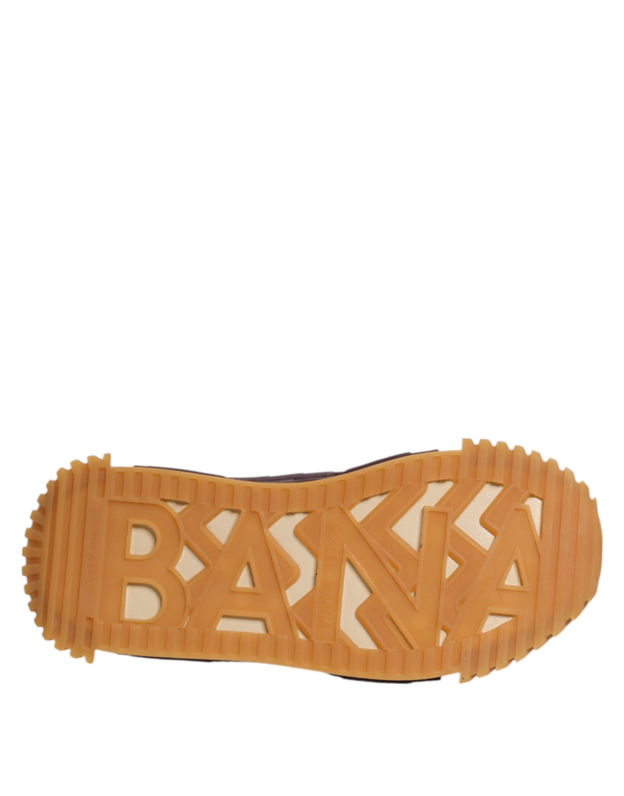 Dolce &amp; Gabbana Beige Neopren DG Logo NS1 Schnürschuhe