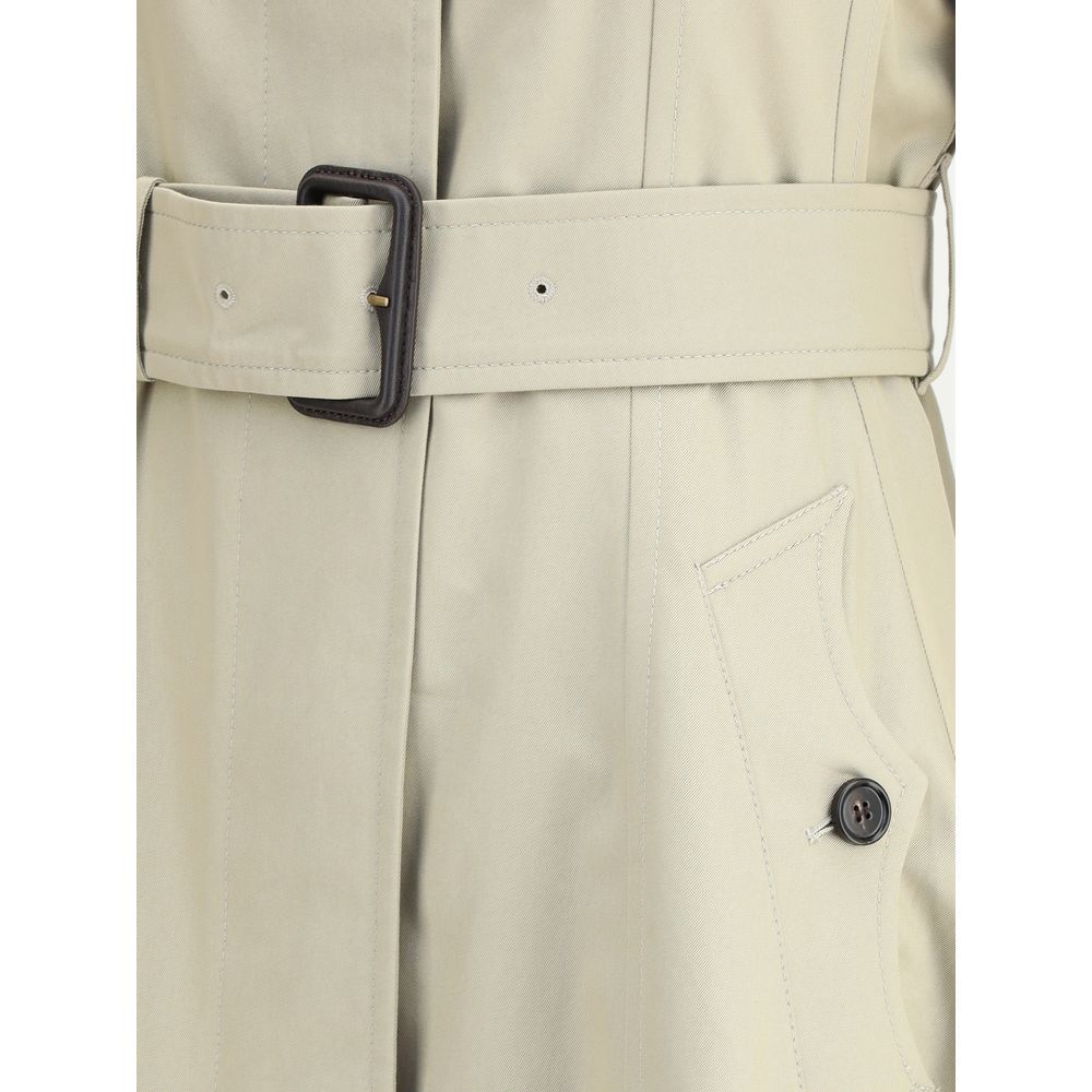 Trench-coat long en gabardine cintrée et évasée Burberry Ellingham