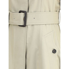 Trench-coat long en gabardine cintrée et évasée Burberry Ellingham