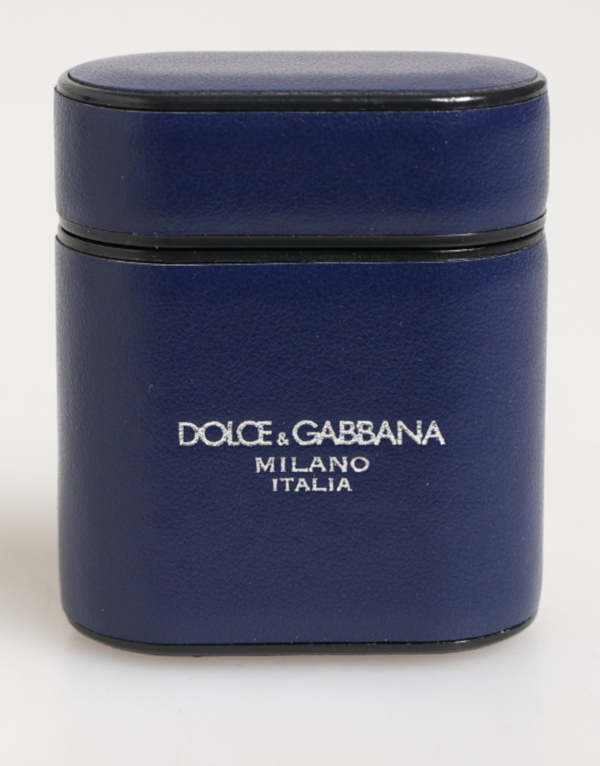 Dolce &amp; Gabbana Klapphülle aus blauem Leder mit Logoprint für Herren (AirPods)