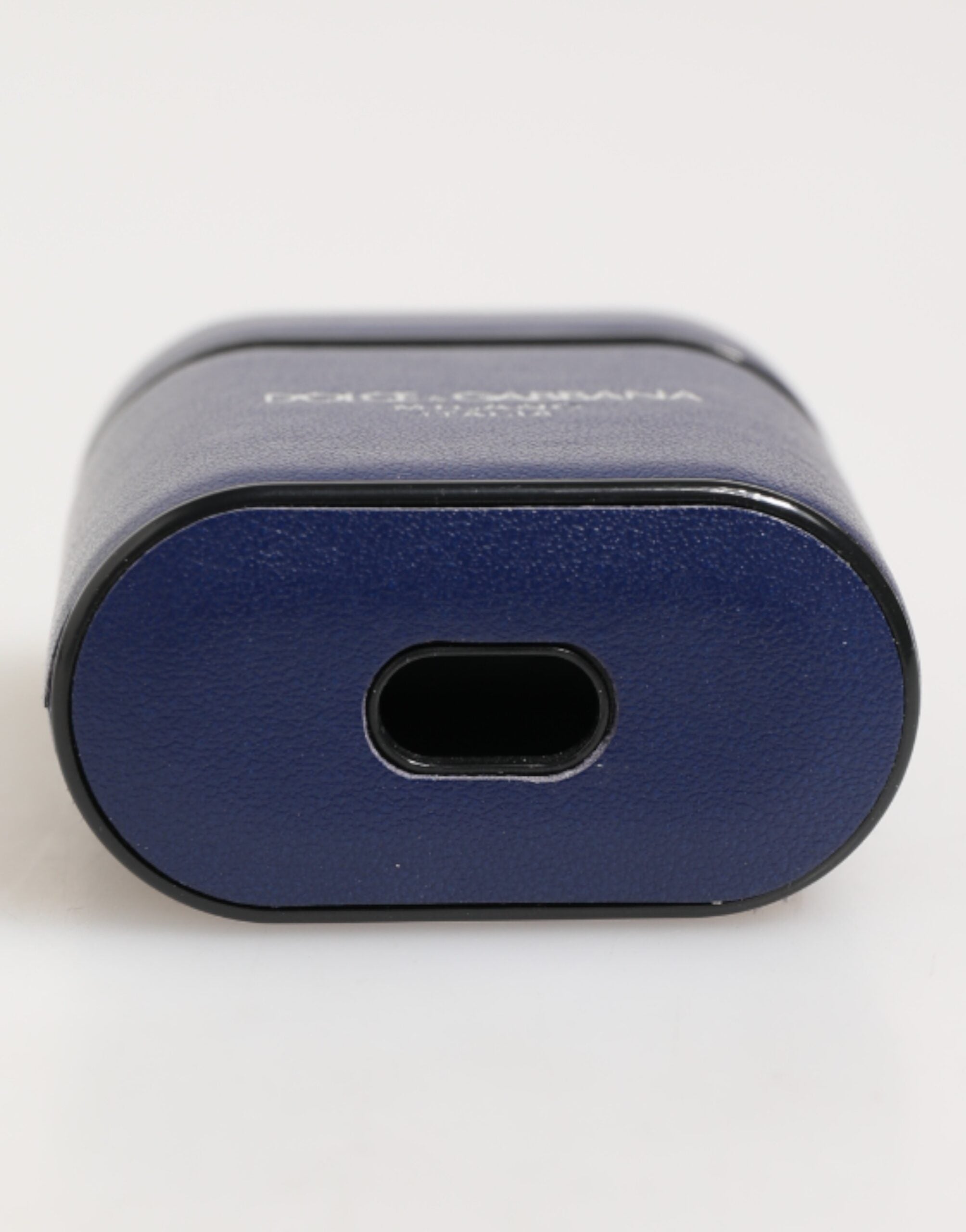 Dolce &amp; Gabbana Klapphülle aus blauem Leder mit Logoprint für Herren (AirPods)