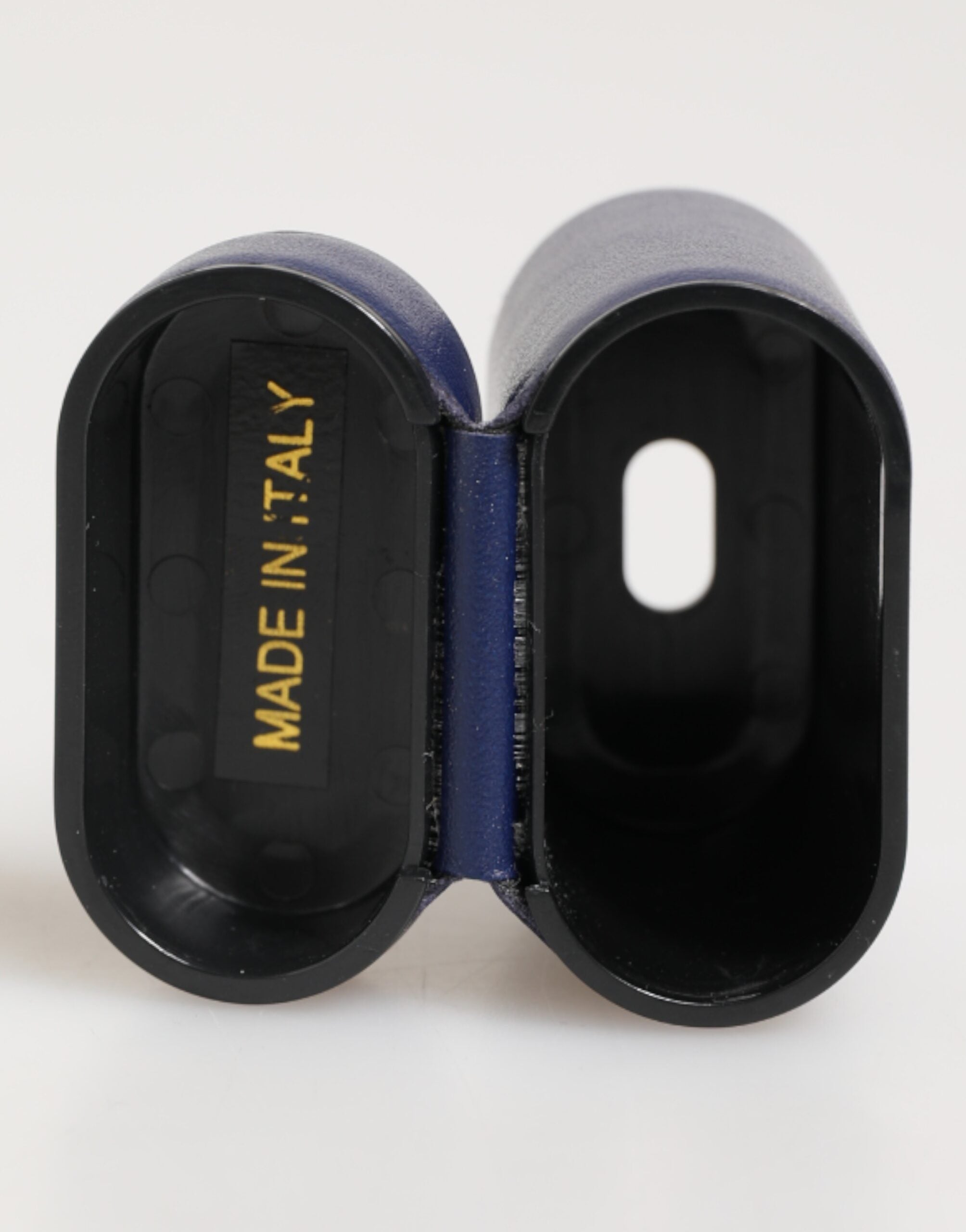 Dolce &amp; Gabbana Klapphülle aus blauem Leder mit Logoprint für Herren (AirPods)